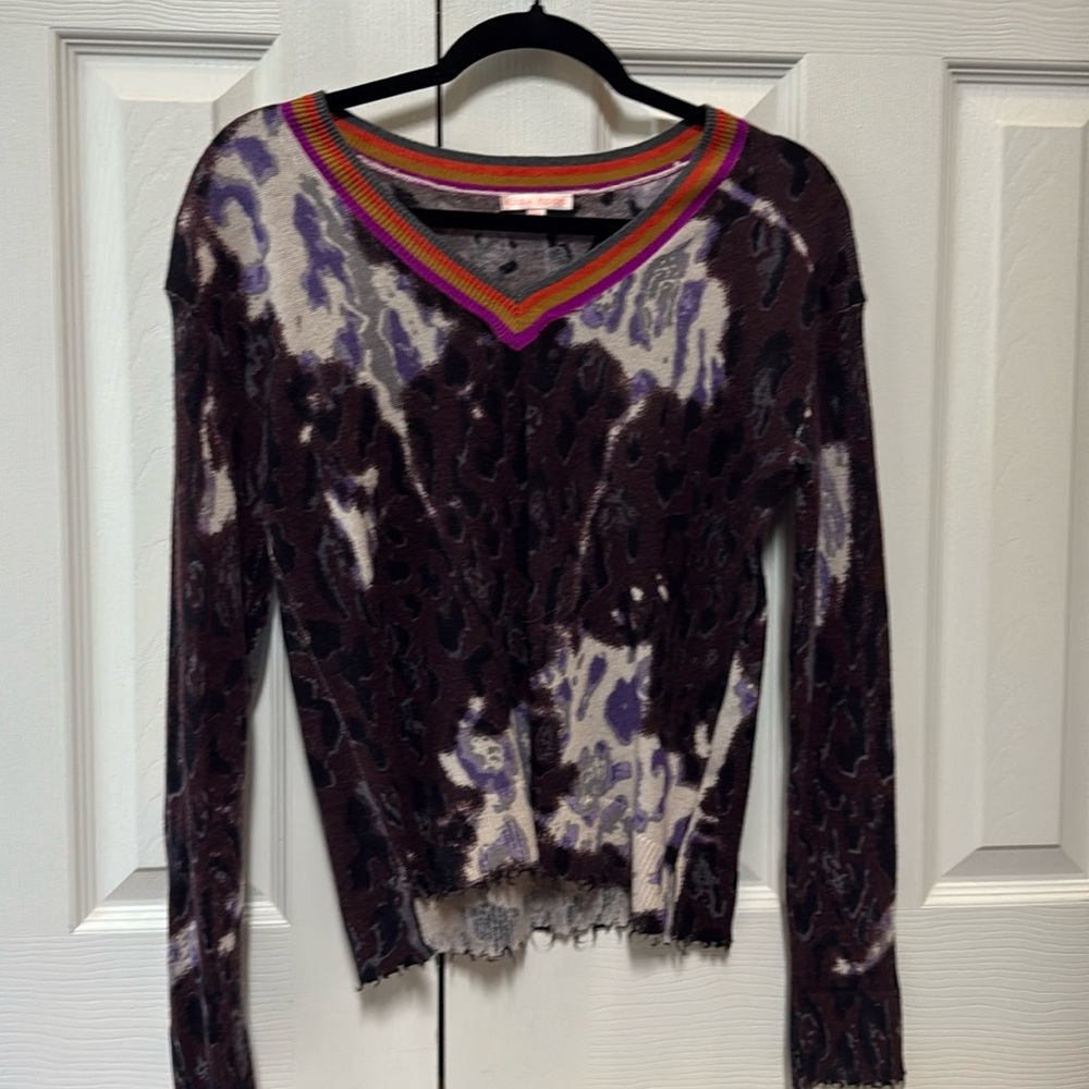 Lisa Todd multi color sweater V neck